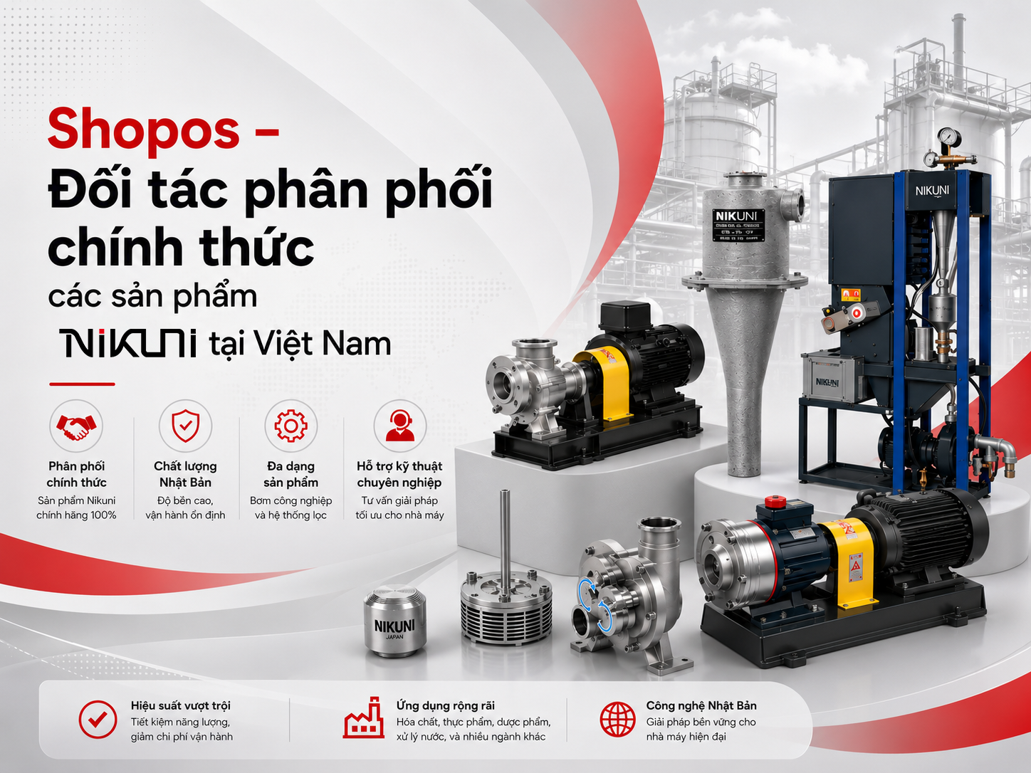 Shopos - Đối tác phân phối chính thức các sản phẩm Nikuni tại Việt Nam
