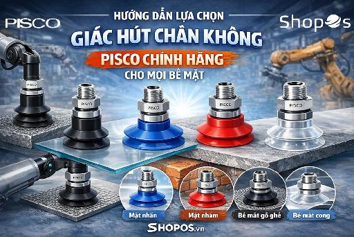 Hướng dẫn lựa chọn giác hút chân không PISCO cho mọi bề mặt