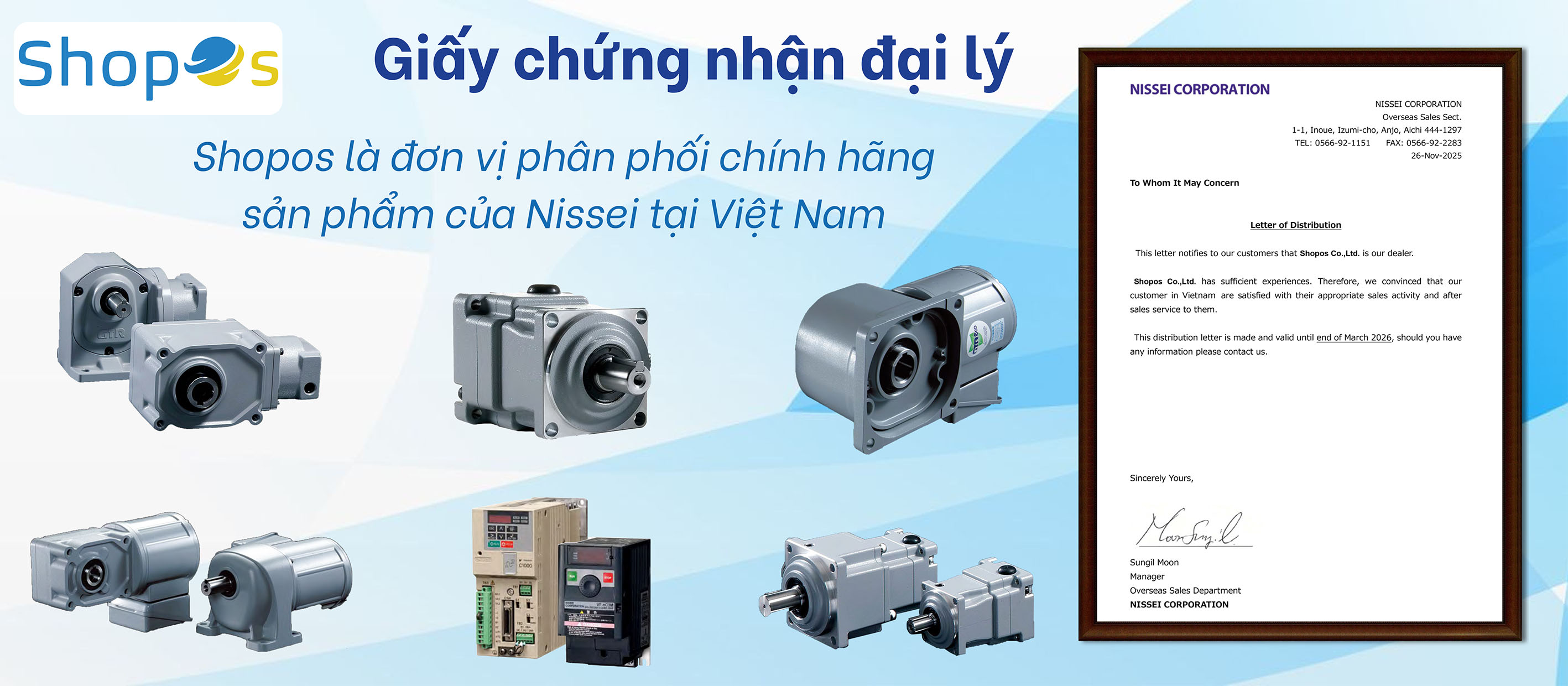 Giấy chứng nhận đại lý Nissei